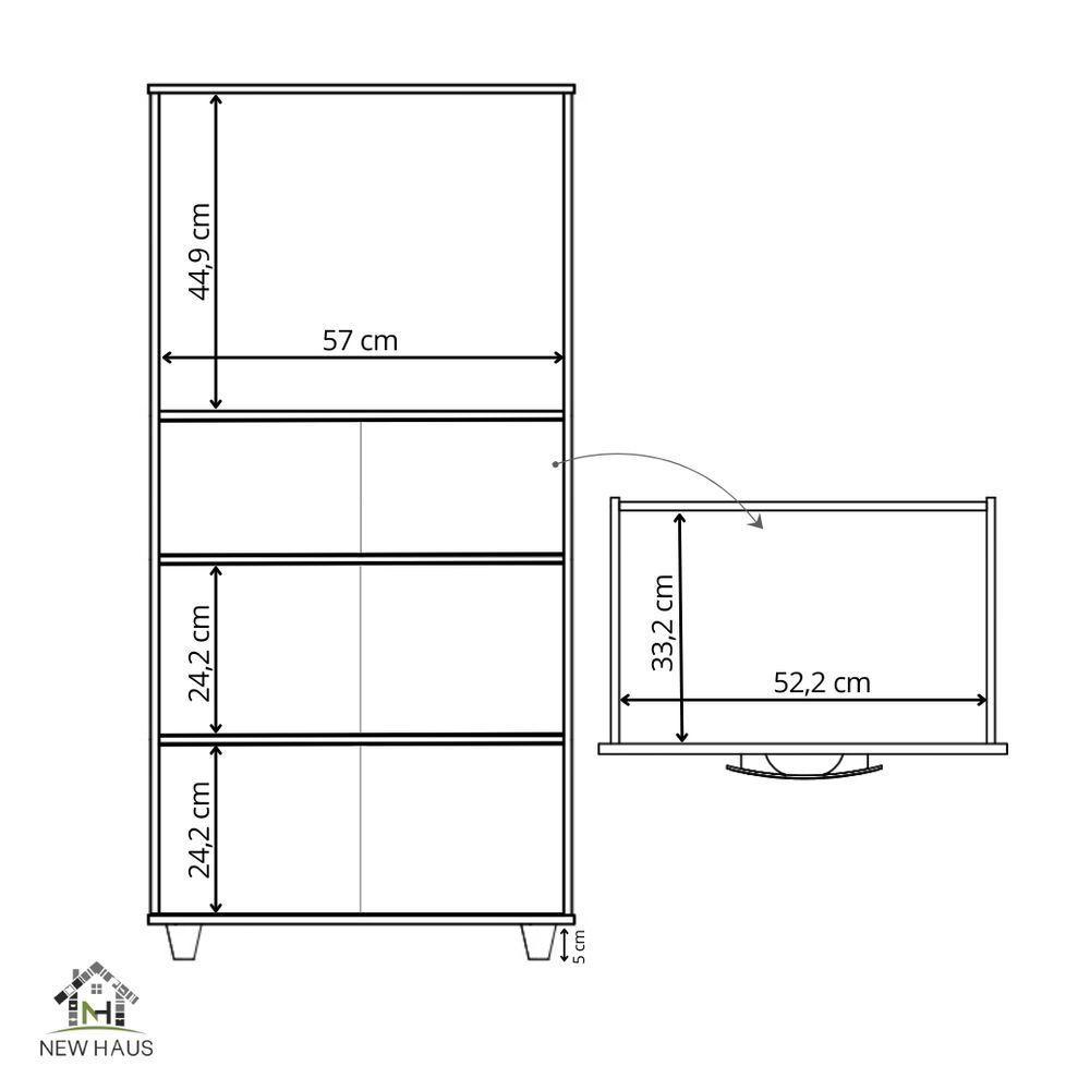 Balcão Multiuso Luna Com Nicho Para Microondas E Forno - 3