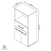 Balcão Multiuso Luna Com Nicho Para Microondas E Forno - 2