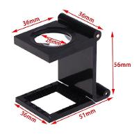 Lupa Conta Fios 10x Mini De Mesa Bancada Suporte Dobravel Lente Optica 28mm Com Escala Profissional Portatil Bolso - 7