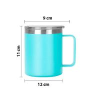 Caneca Copo Térmico Aço Inox 360ml Cerveja Café Bebidas Azul Claro - 2