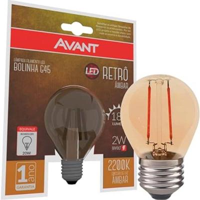 Lâmpada Filamento Led Bolinha E27 Retrô G45 Avant Bivolt