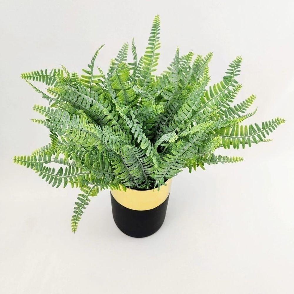 8 Ramos Samambaia Flor Planta Artificial Com 35 Folhas 40cm - 5