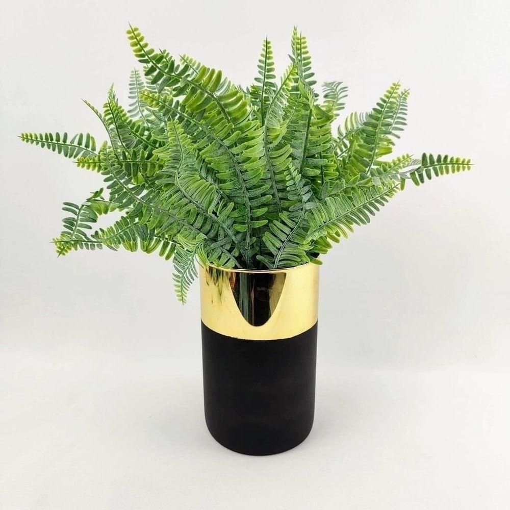 8 Ramos Samambaia Flor Planta Artificial Com 35 Folhas 40cm - 6