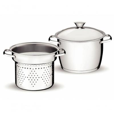 Jogo Cozi-pasta Allegra 20 Cm 2,4L Em Aço 2 Peças Tramontina
