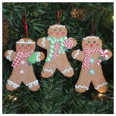 Kit 12 Enfeites Pendente Para árvore De Natal Biscoito Ginger