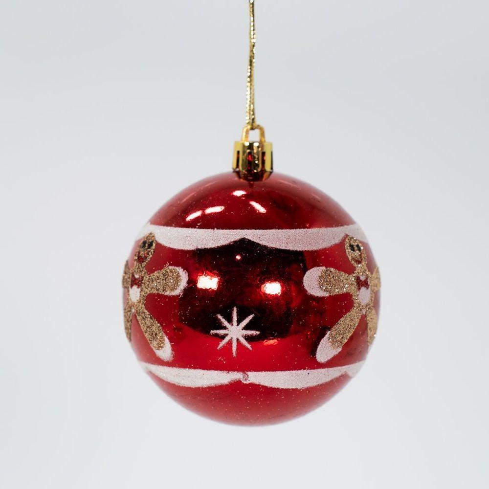 Kit 24 Bolas Enfeite Natalino árvore Natal Branco Vermelho - 4