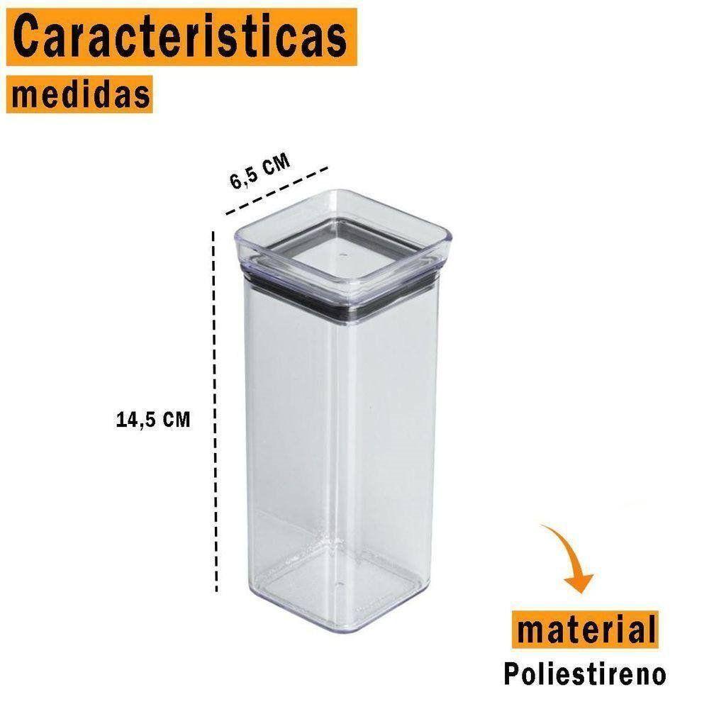 Mini Pote Hermético Lumini Quadrado 340ml - 3