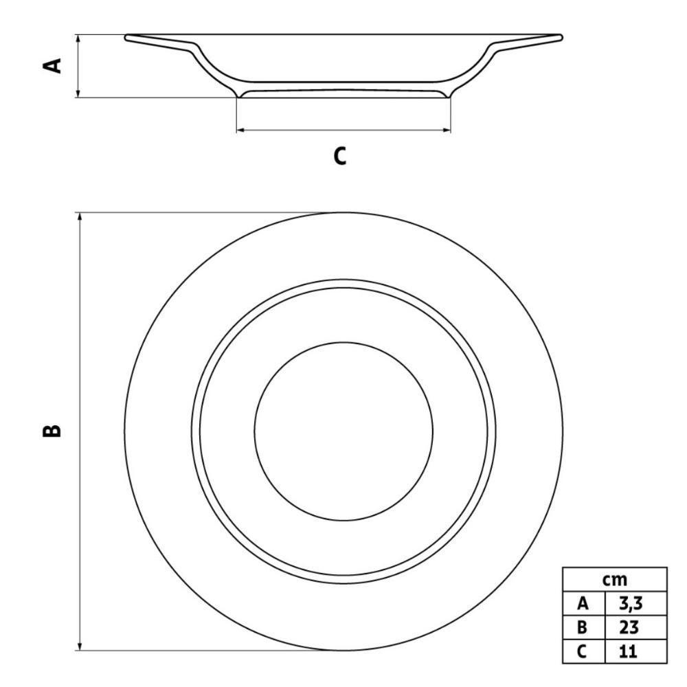 Conjunto 4 Pratos Fundos 21cm Canyon Porcelana Tramontina - 5