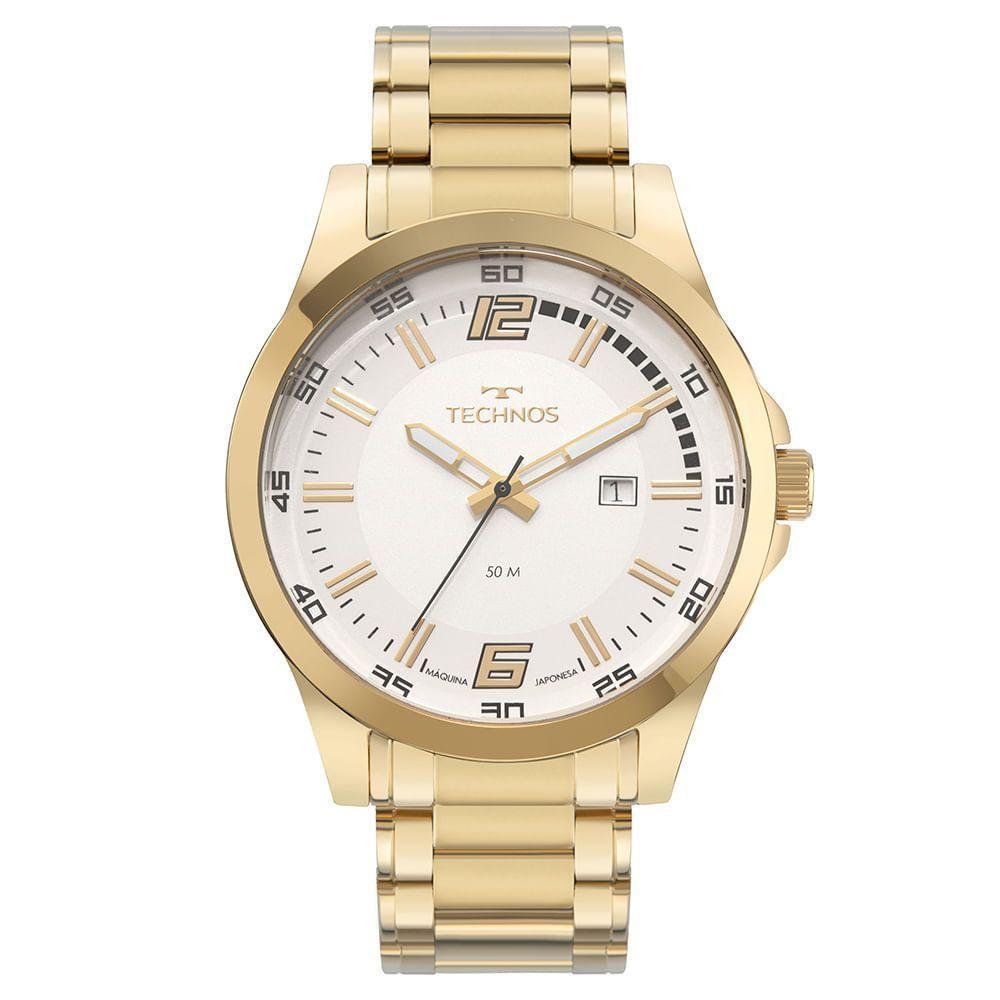 Relógio Technos Masculino Racer Básico Dourado - 2115UBG/1K - 1