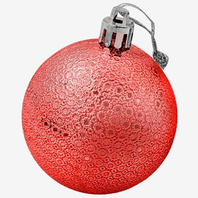Kit 80 Bolas Enfeite Natalino árvore Natal 60mm Vermelho