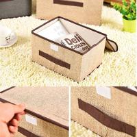 Caixa Dobravel Organizadora Porta Treco Brinquedo Multiuso Desmontavel Cesto Empilhavel Tecido Com Tampa Organização Gua - 6