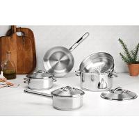 Jogo De Caçarola Solar 3 Peças + Cozi-vapore Solar Em Aço Inox Fundo Triplo Tramontina - 3