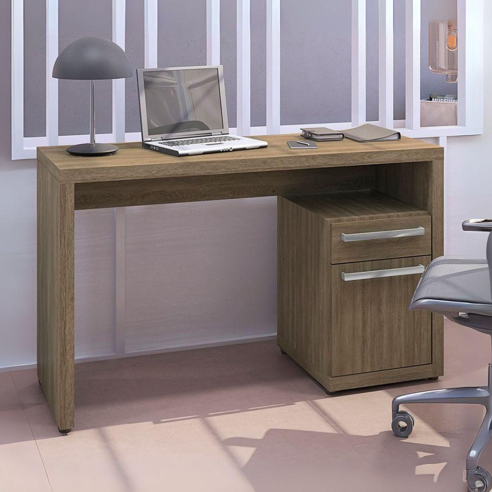 Mesa Escrivaninha Com Gaveteiro Urban 120 Cm S970 Kappesberg Nogal - 5