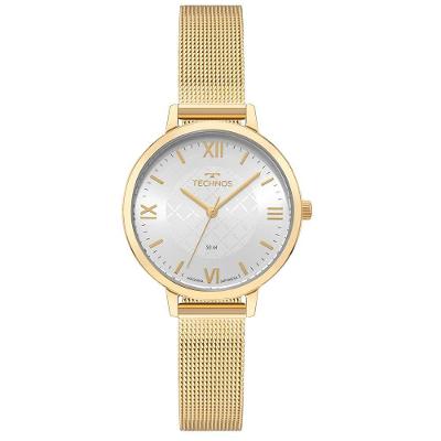 Relógio Feminino 2035NDB-1K Analógico Pulseira de Aço Inox Dourado Technos