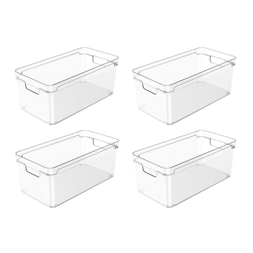 Conjunto Organizador De Armário Clear 4 Peças 30 X 15 X 13 Cm Transparente - 1