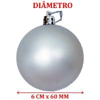 Kit 9 Bolas De Natal árvore Natal Glitter Prata Enfeite 60mm - 2