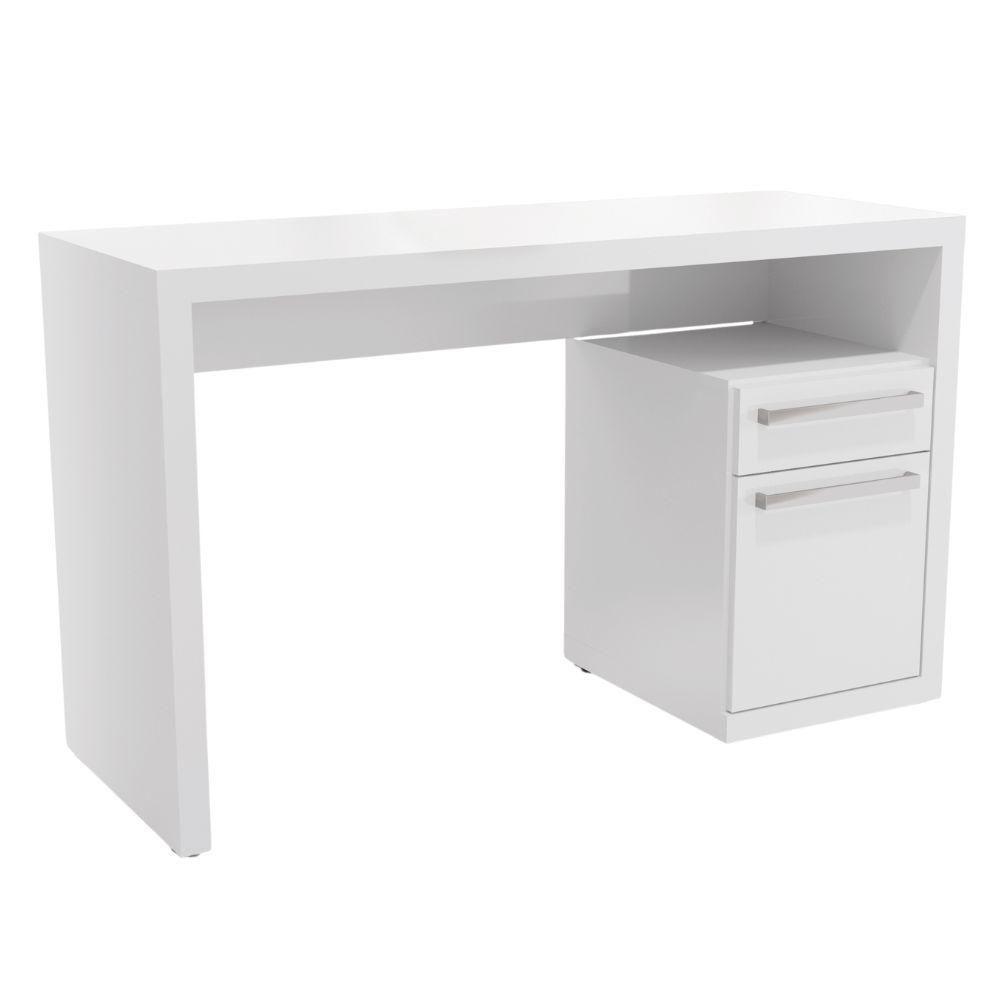 Mesa Escrivaninha Com Gaveteiro Urban 120 Cm S970 Kappesberg Branco - 1