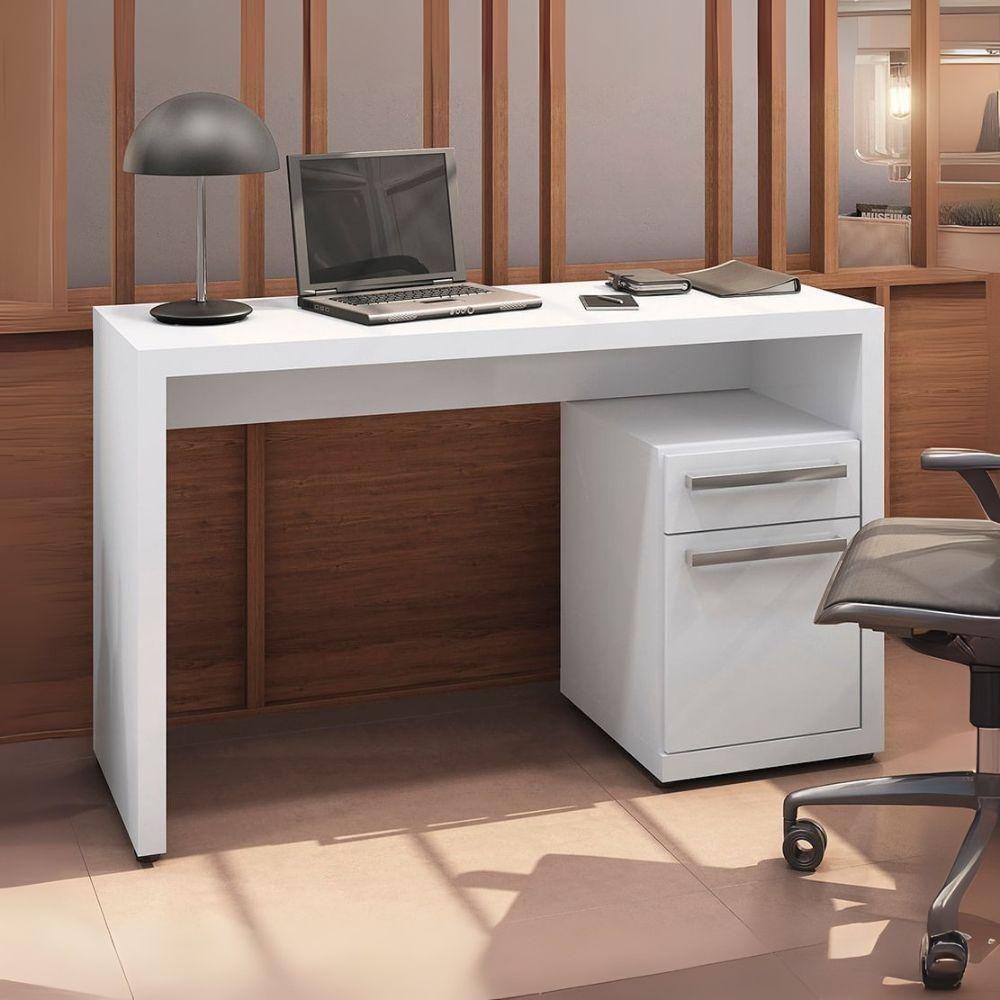 Mesa Escrivaninha Com Gaveteiro Urban 120 Cm S970 Kappesberg Branco - 5