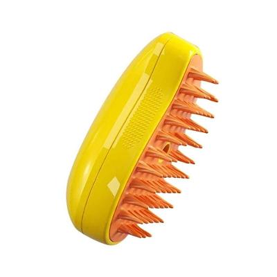 Escova Tira Pelo Vapor Pet Usb Recarregável Cor:amarelo