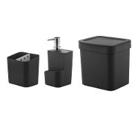 Conjunto Organização Sobre A Pia Trium 3 Peças Preto - 1