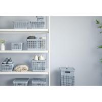 Cesto De Roupa Grid Azul Glacial 49 L Com Tampa 38 X 28 X 55,2 Cm