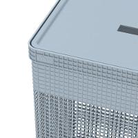 Cesto De Roupa Grid Azul Glacial 49 L Com Tampa 38 X 28 X 55,2 Cm - 5