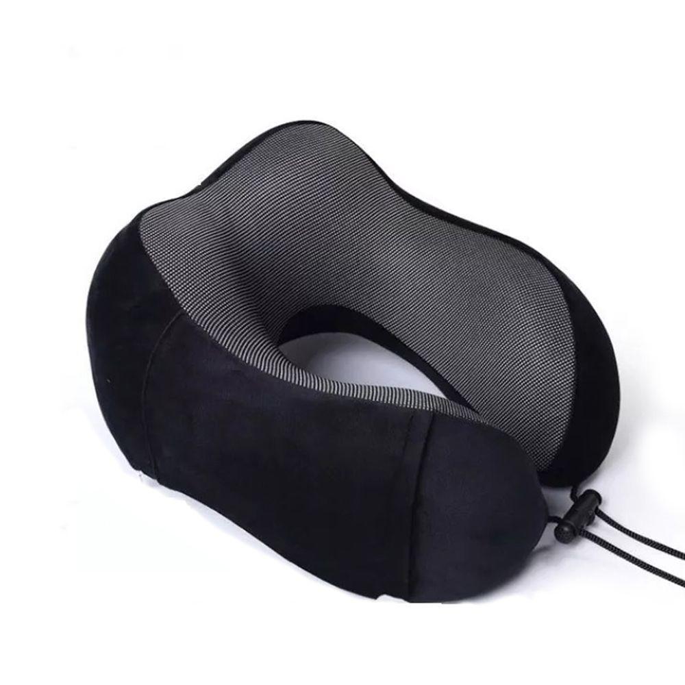 Almofada Travesseiro Pescoçoviagem Fecho Ajustável Cor:cinza - 6