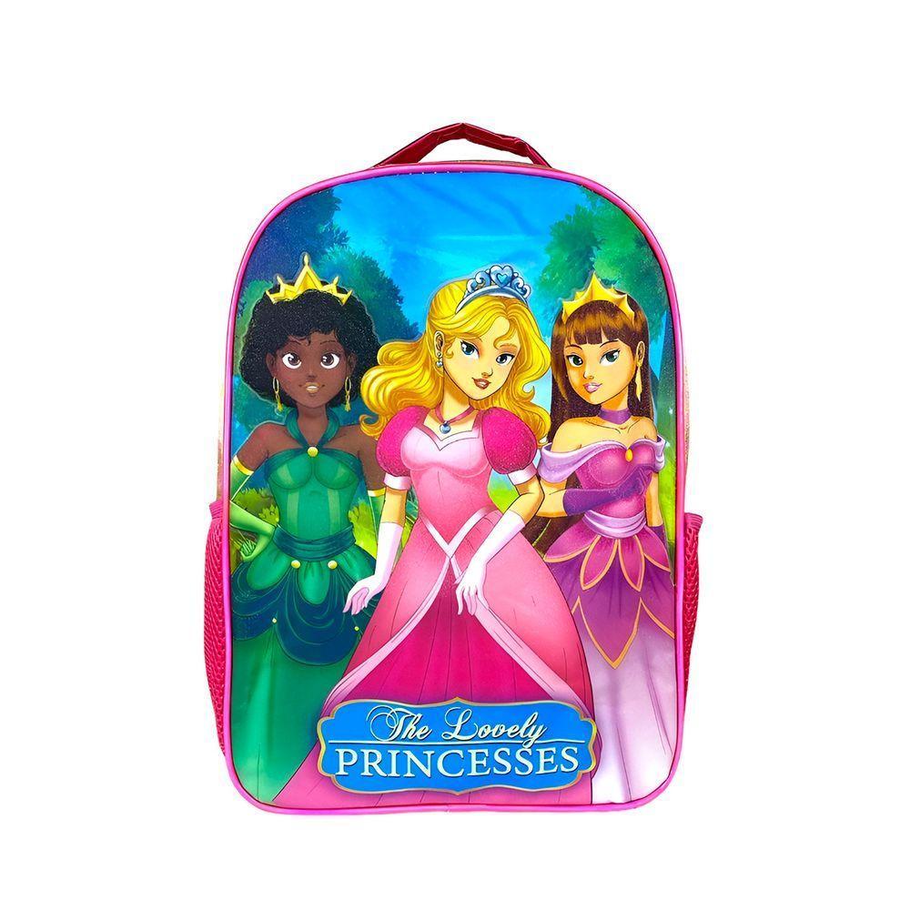 Kit Estojo, Lancheira E Mochila Infantil Princesa Rosa - 4
