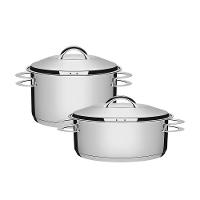 Caçarola Rasa 24 Cm 4,7 L + Caçarola Funda 24 Cm 6,1 L Solar Em Aço Inox Fundo Triplo Tramontina - 2
