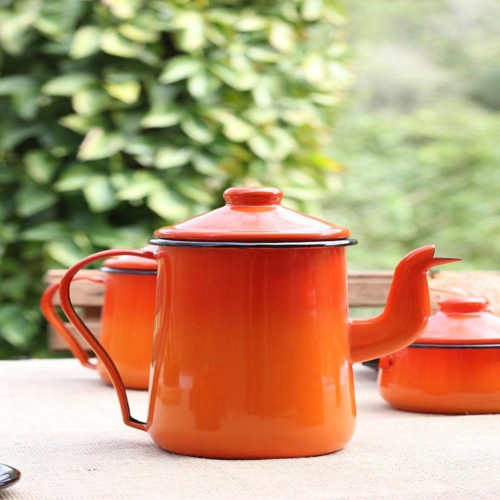 Açucareiro Esmaltado Laranja 380 Ml Ewel - 2