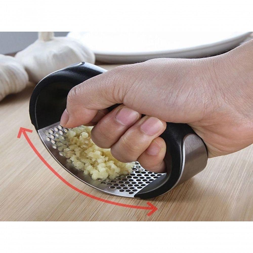 Triturador Amassador Alho Aço Manual Com Pressão - 2