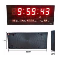 Relogio Parede Digital Led Grande Data Mes E Ano Temper 36cm - 2