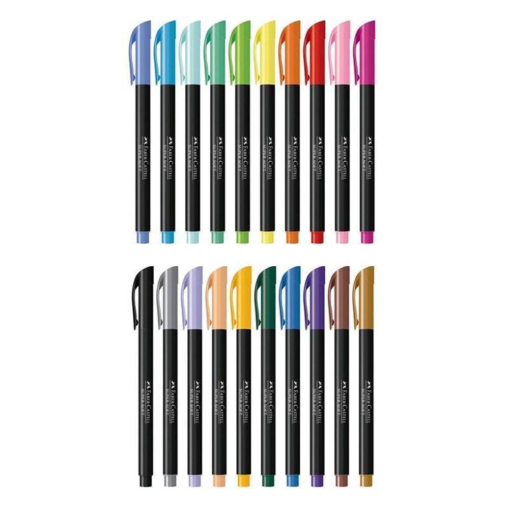 Kit Caneta Hidrográfica Supersoft Brush 150720soft 20 Cores - Faber Castell - 2