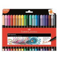 Kit Caneta Hidrográfica Supersoft Brush 150720soft 20 Cores - Faber Castell - 1