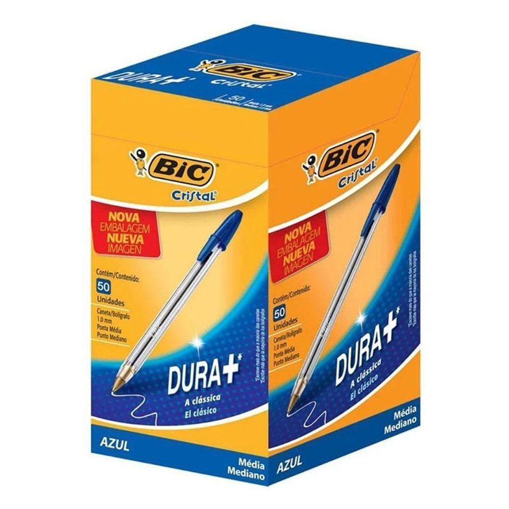Kit Caixa De Caneta Esferográfica Cristal 1.0mm 100 Unidades Azul E Preto - Bic - 2