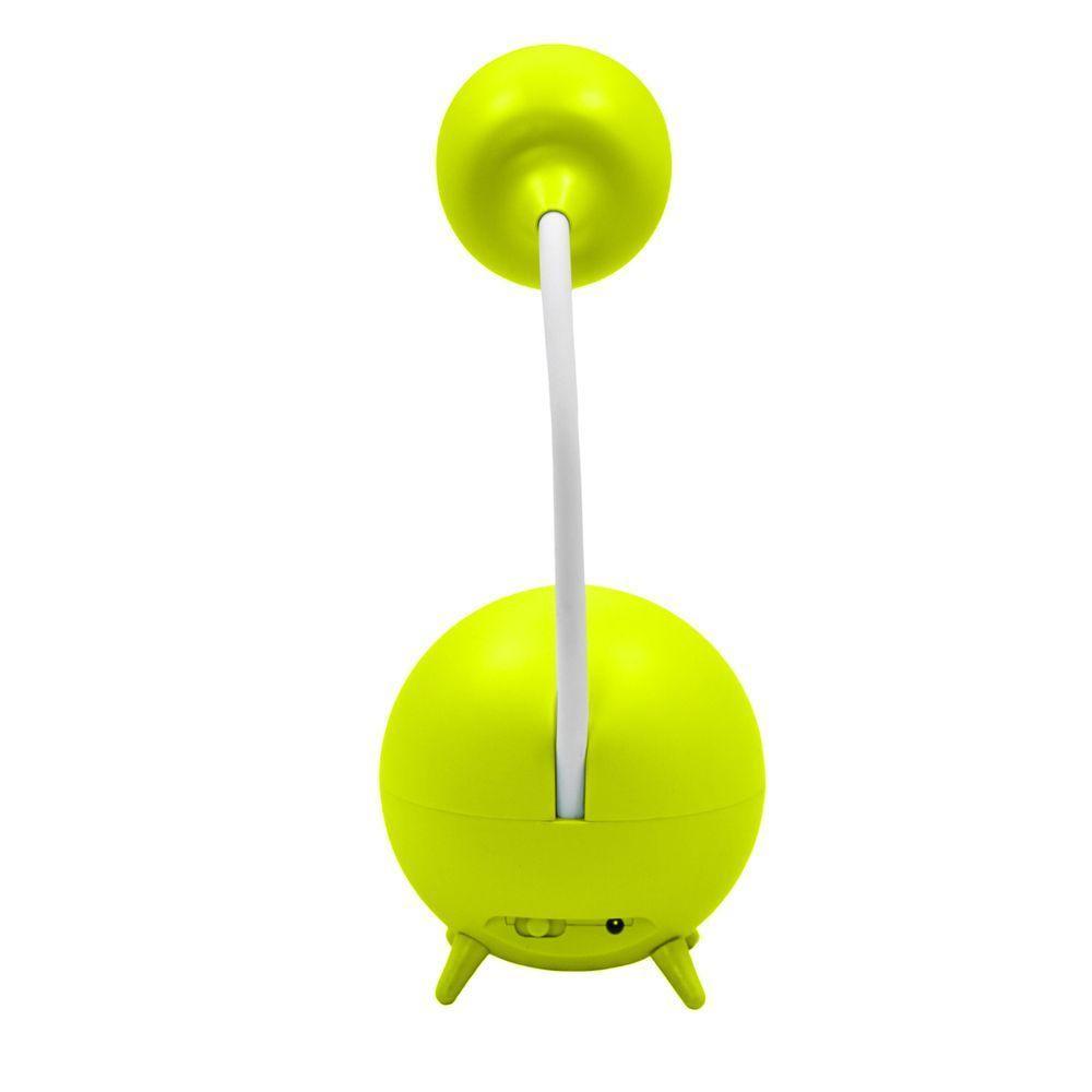 Luminaria Mesa Usb Portatil Articulavel Abajur Verde - 3