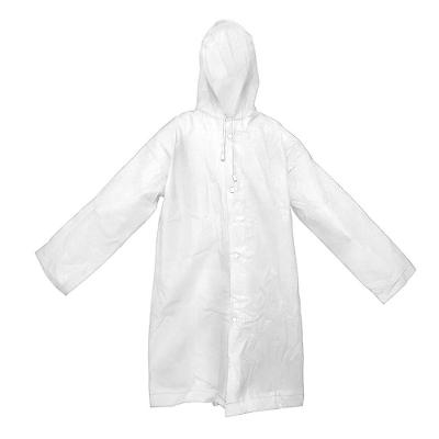 Capa Chuva Infantantil Com Capuz Impermeável Criança Branco