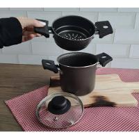 Mini Cuscuzeira Grafite 10 Cm 0,8 L Com Alça Em Alumínio Com Revestimento Antiaderente Multiflon - 3