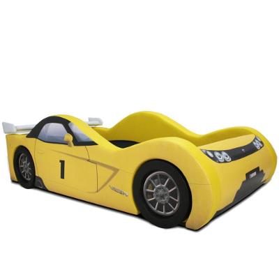 Cama Carro Viper - Solteiro Estofada Com Rodas Embutidas - Amarela