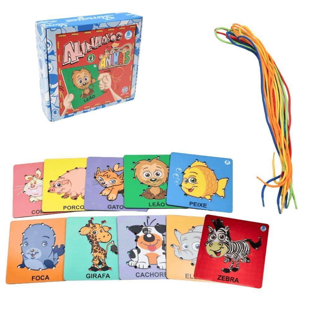Jogo Pedagógico Alinhavos Animais - Simque - 2