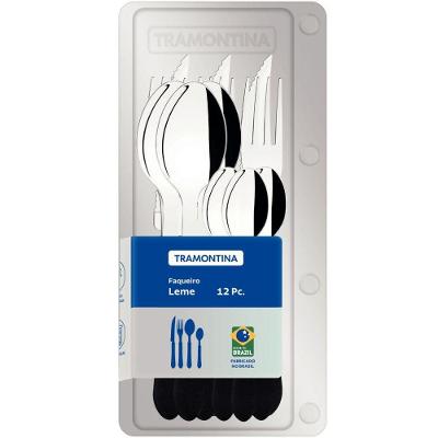 Faqueiro Em Inox Leme C- 12 Peças - Tramontina - Preto