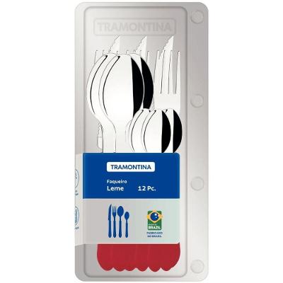 Faqueiro Em Inox Leme C- 12 Peças - Tramontina - Vermelho