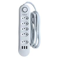 Filtro De Linha C- 3 Entradas Usb - 5 Tomadas - Tripolar - B-max - 1