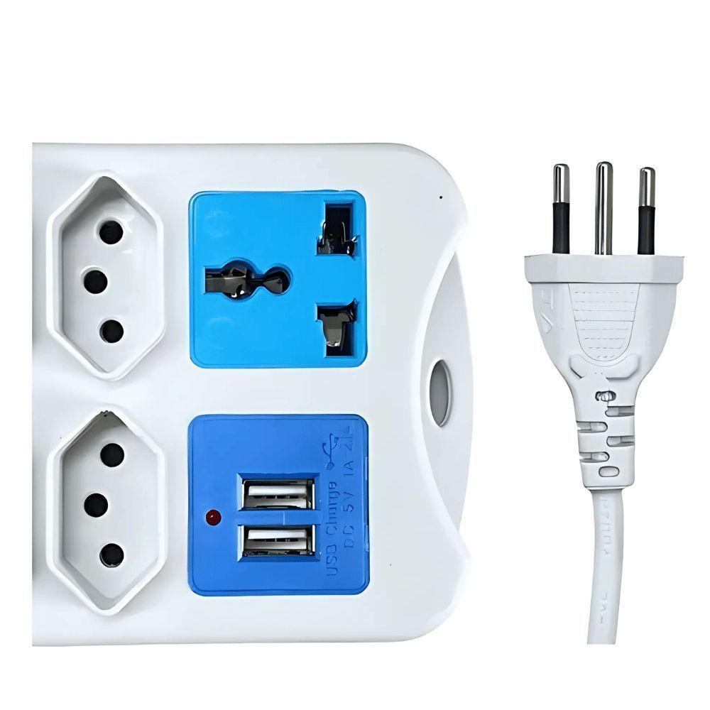 Filtro De Linha 8 Tomadas C- Entrada Usb - Tripolar - B-max - 2