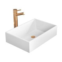 Cuba Pia Retangular Para Banheiro Sanitário Lavabo Sobrepor - 3