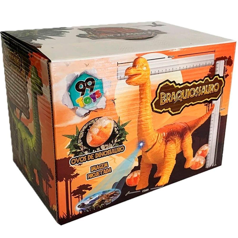 Brinquedo Dinossauro Braquiossauro Com Luzes Som E Movimento - 4