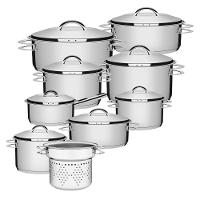 Jogo De Panelas Solar 9 Peças Com Cozi-pasta Em Aço Inox Fundo Triplo Tramontina - 1