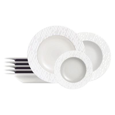 Jogo De Pratos Porcelana Decorado Marie 12 Peças - Tramontina