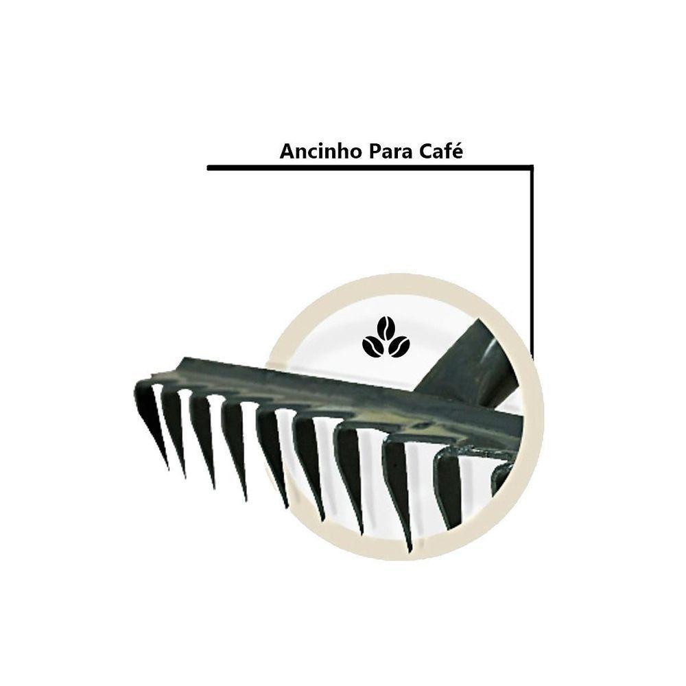 Ancinho 14 Dentes Aço Carbono Cabo Madeira Pra Limpeza 125cm - 2