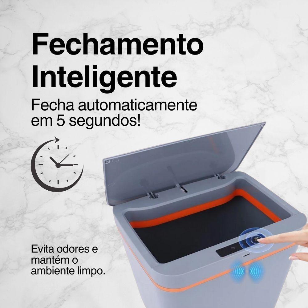 Lixeira Inteligente Automática Recarregável 12 Litros - Praticidade E Higiene - 4